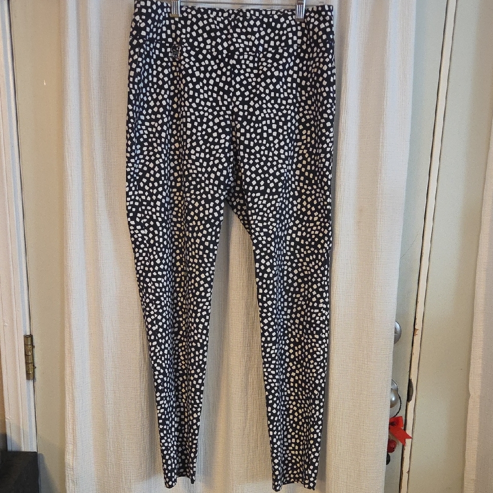 Alfani Navy and White Patterned Pant